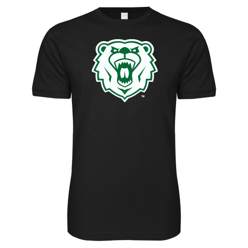  Next Level Black SoftStyle T Shirt - Athletic Bear Head