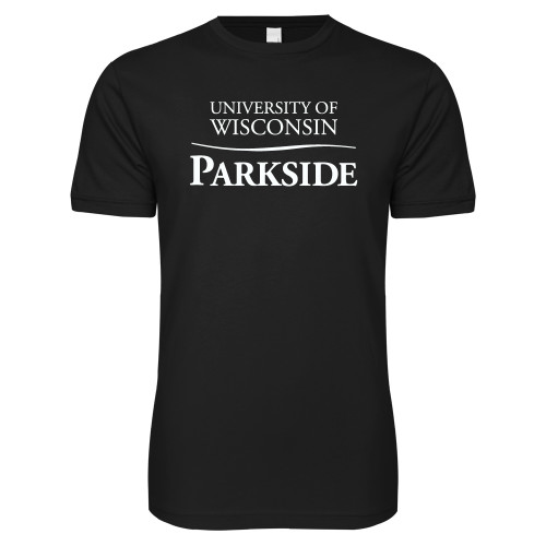  Next Level Black SoftStyle T Shirt - Parkside Wordmark Vertical