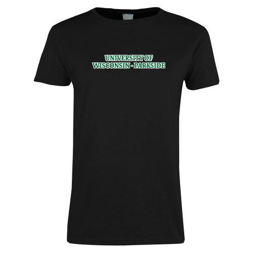  Womens Black Short Sleeve Tee - University of Wisconsin-Parkside