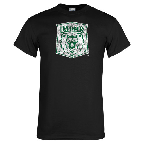  Black T Shirt - Primary Logo Distressed