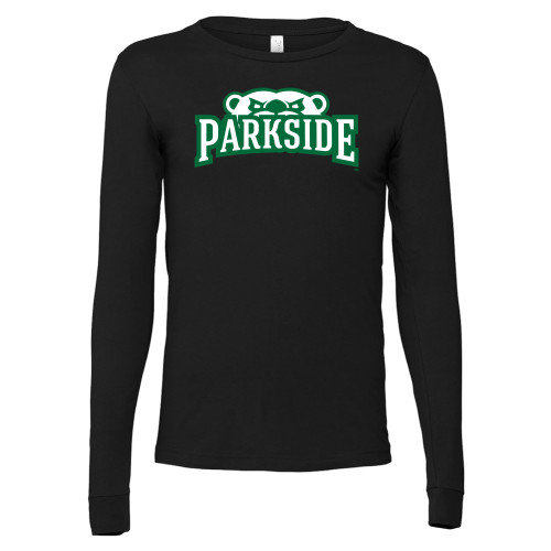  Bella + Canvas Black Jersey Cotton Long Sleeve T Shirt - Primary Athletic Mark 2