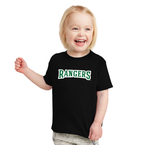  Toddler Black T Shirt - Rangers Wordmark