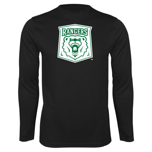  Black Performance Long Sleeve Shirt - Primary Athletic Mark
