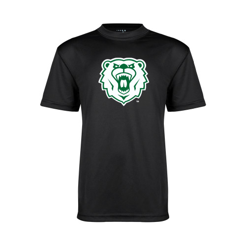  Youth Performance Black Tee - Athletic Bear Head