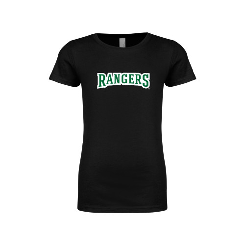  Next Level Girls Black Fashion Fit T Shirt - Rangers Wordmark