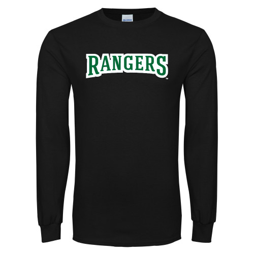  Black Long Sleeve T Shirt - Rangers Wordmark