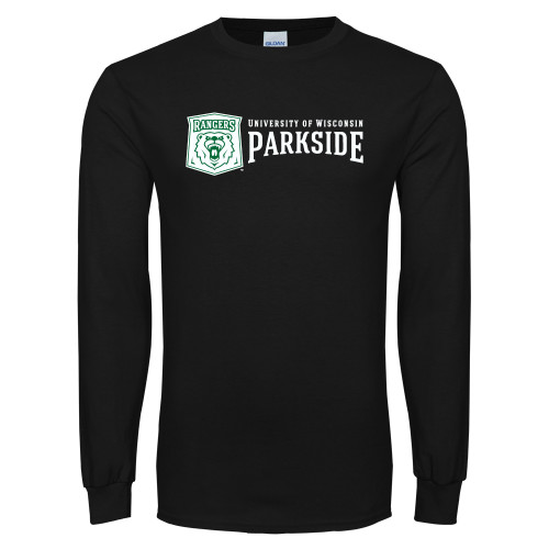  Black Long Sleeve T Shirt - Primary Athletic Mark with Wordmark