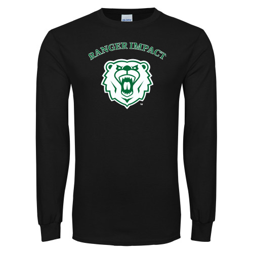  Black Long Sleeve T Shirt - Ranger Impact Arched over Bear Head