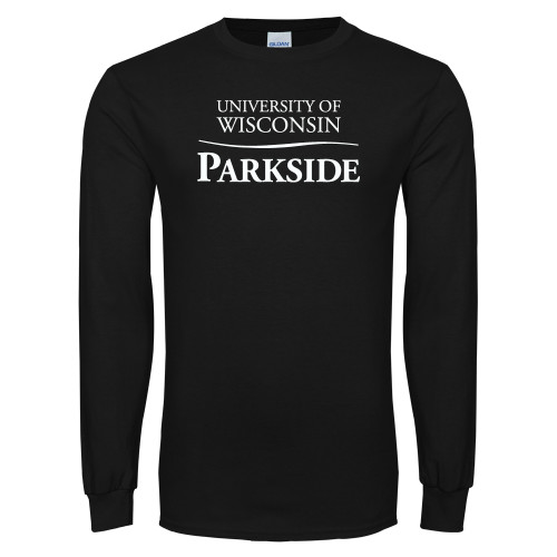  Black Long Sleeve T Shirt - Parkside Wordmark Vertical