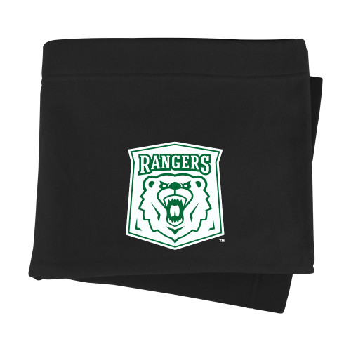  Black Sweatshirt Blanket - Primary Athletic Mark