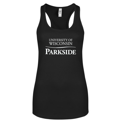  Next Level Womens Black Racerback Tank  - Parkside Wordmark Vertical