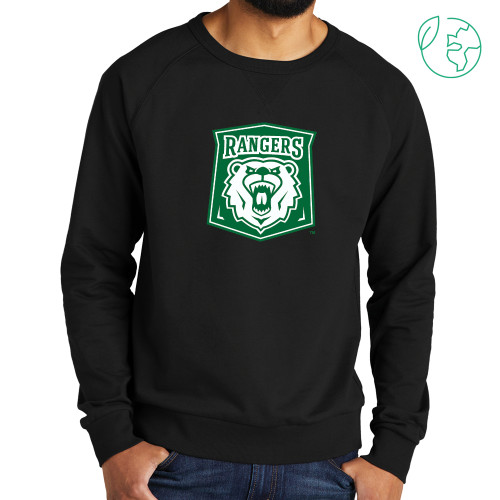  Allmade Black Organic French Terry Crewneck Sweatshirt - Primary Athletic Mark