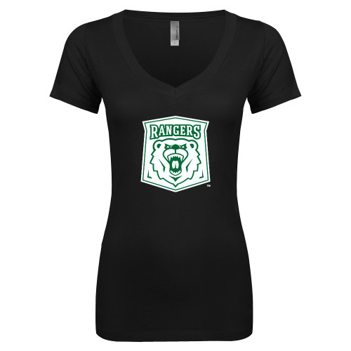  Next Level Womens Black Ideal V Tee - Primary Athletic Mark