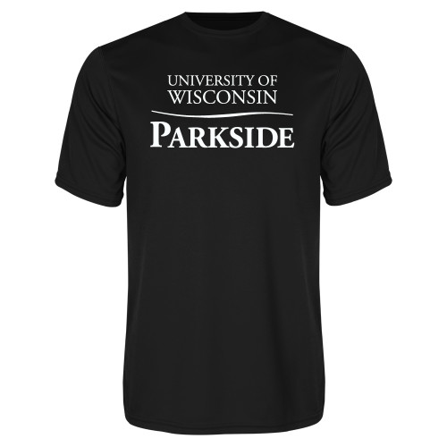  Black Performance Tee - Parkside Wordmark Vertical