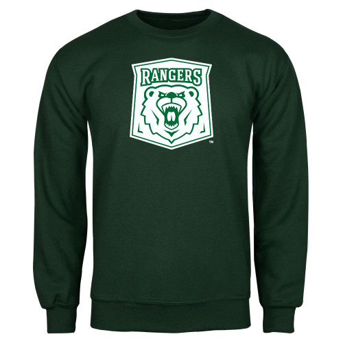  Dark Green Fleece Crew - Primary Athletic Mark
