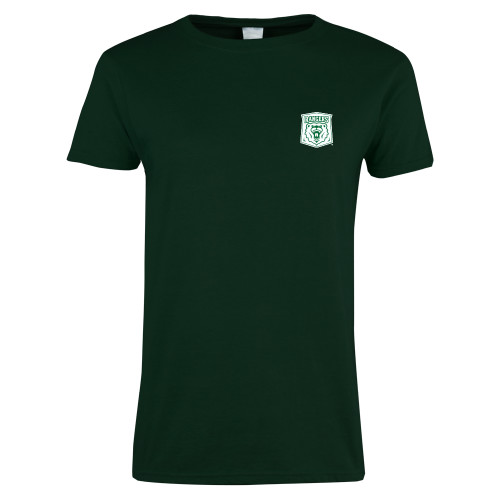  Womens Dark Green Short Sleeve Tee - Primary Athletic Mark
