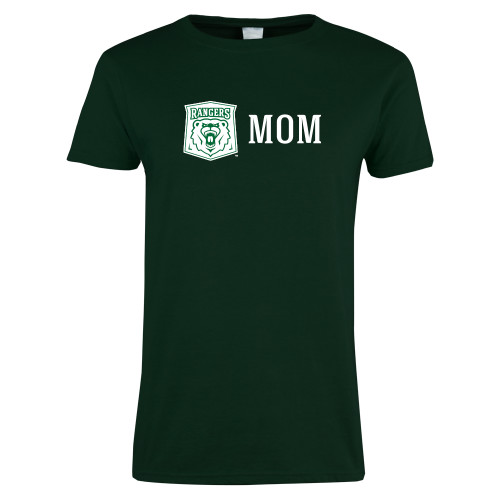  Womens Dark Green Short Sleeve Tee - Mom