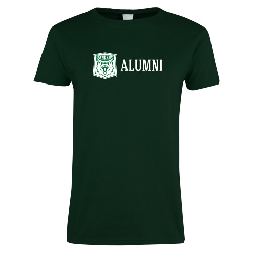  Womens Dark Green Short Sleeve Tee - Alumni