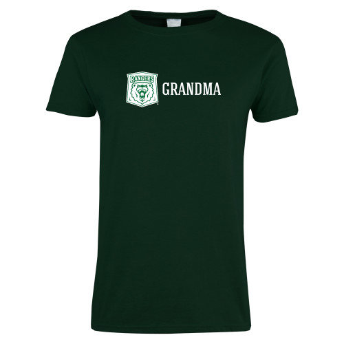  Womens Dark Green Short Sleeve Tee - Grandma