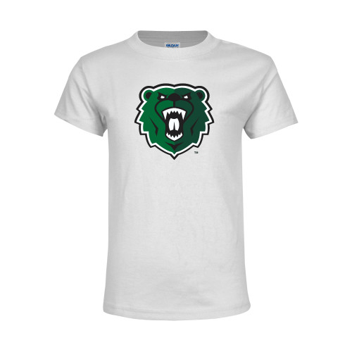  Youth White T Shirt - Athletic Bear Head