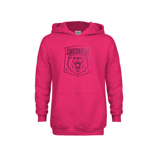  Youth Hot Pink Fleece Hoodie - Primary Athletic Mark Foil
