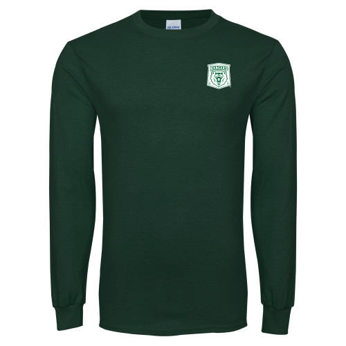  Dark Green Long Sleeve T Shirt - Primary Athletic Mark