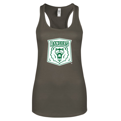  Next Level Womens Charcoal Racerback Tank - Primary Athletic Mark