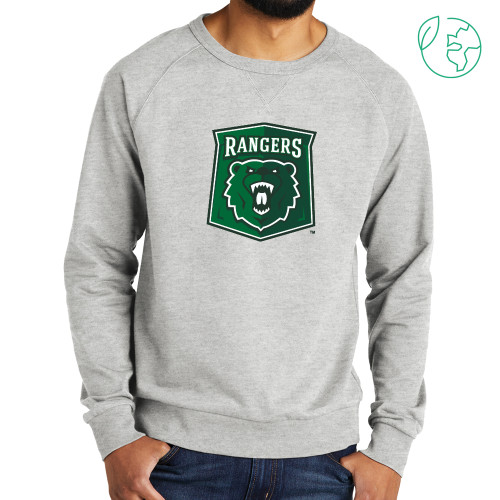  Allmade Light Grey Organic French Terry Crewneck Sweatshirt - Primary Athletic Mark
