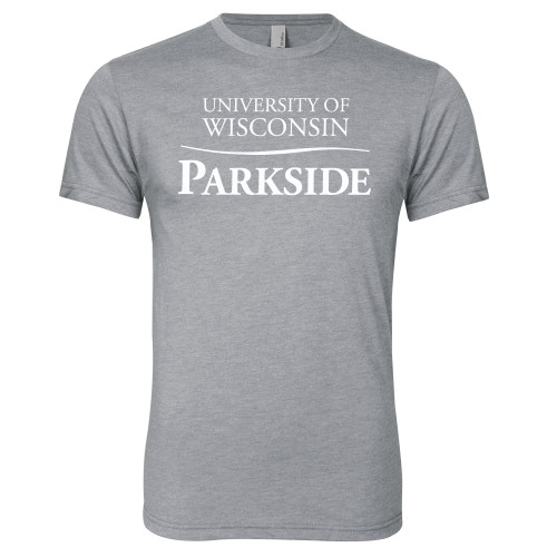  Next Level Heather Grey Triblend Tee - Parkside Wordmark Vertical