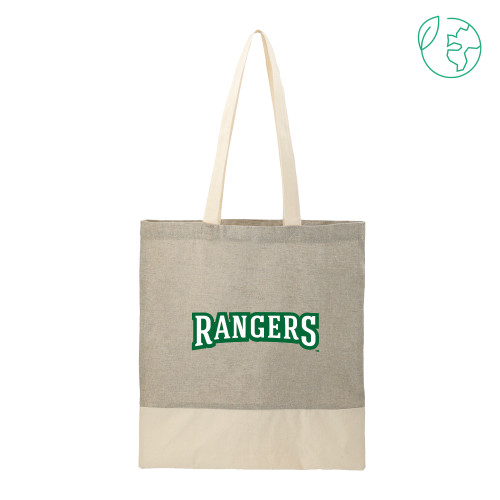  Split Recycled Grey Cotton Twill Convention Tote - Rangers Wordmark