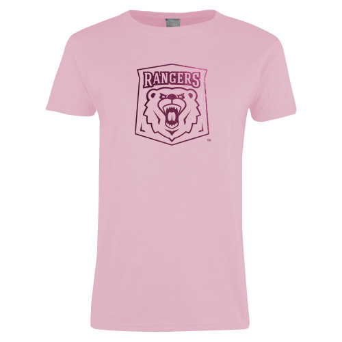  Womens Pink Short Sleeve Tee - Primary Athletic Mark Foil