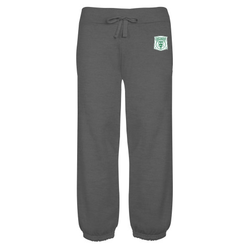  ENZA Womens Dark Heather Banded Fleece Capri - Primary Athletic Mark