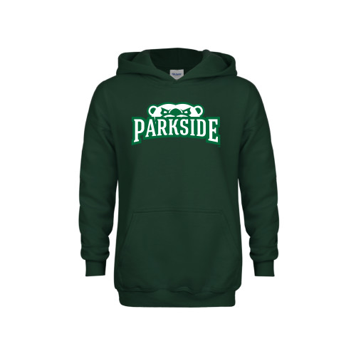  Youth Dark Green Fleece Hoodie - Primary Athletic Mark 2