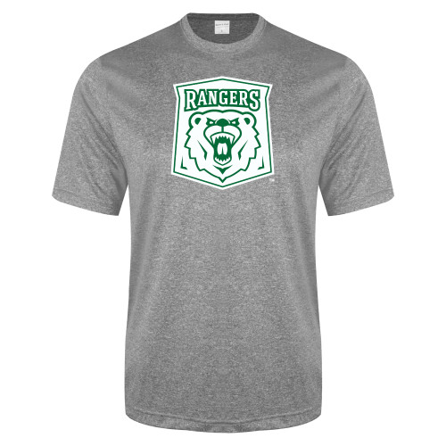  Grey Heather Performance Contender Tee - Primary Athletic Mark