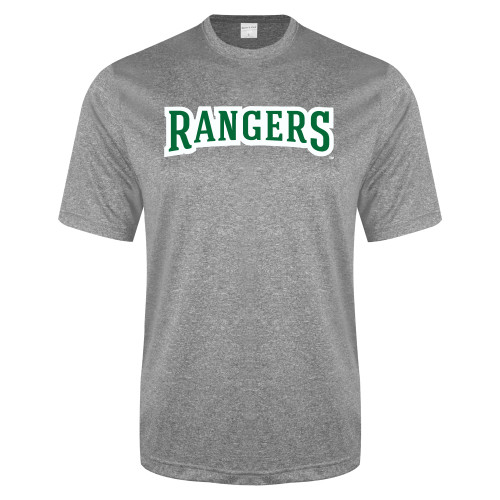  Grey Heather Performance Contender Tee - Rangers Wordmark