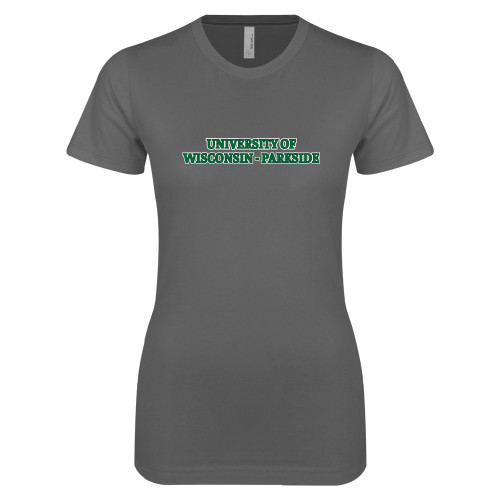  Next Level Womens Charcoal Boyfriend Tee - University of Wisconsin-Parkside