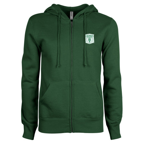 Main Image for  ENZA Womens Dark Green Fleece Full Zip Hoodie