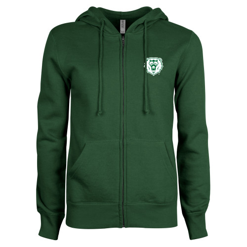 Main Image for  ENZA Womens Dark Green Fleece Full Zip Hoodie