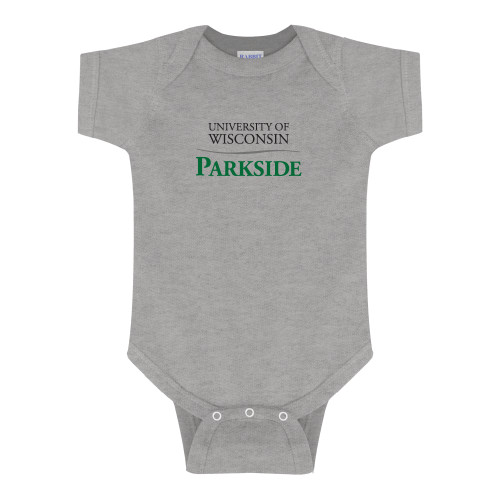  Grey Infant Onesie - Parkside Wordmark Vertical