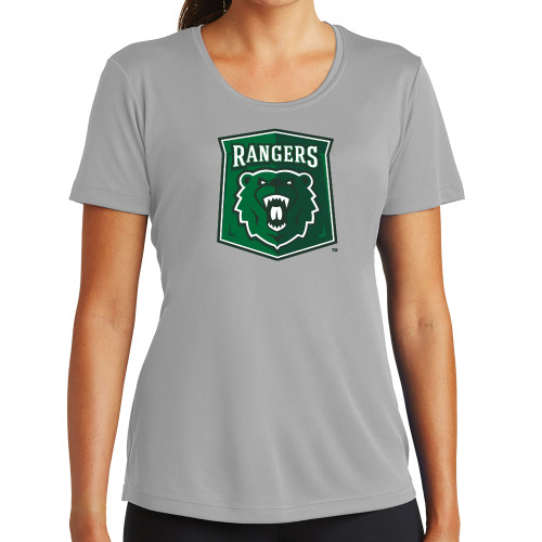  Womens Grey Performance Short Sleeve Tee - Primary Athletic Mark