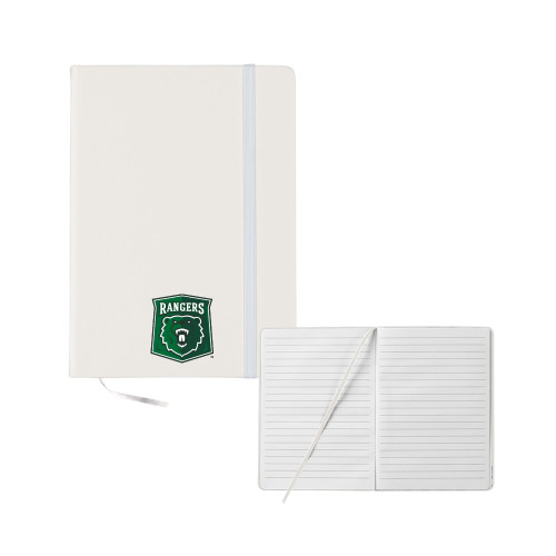  5x7 White Hard Cover Journal - Primary Athletic Mark