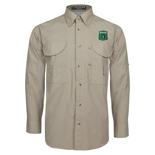  Khaki Fishing Shirt Performance Long Sleeve - Primary Athletic Mark