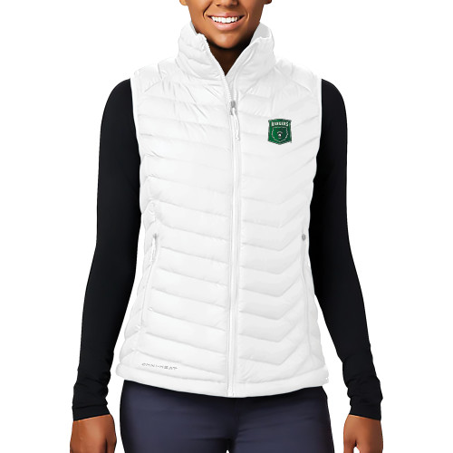  Columbia Womens White Powder Lite Vest - Primary Athletic Mark