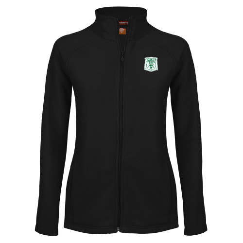  Womens Black Fleece Full Zip Jacket - Primary Athletic Mark