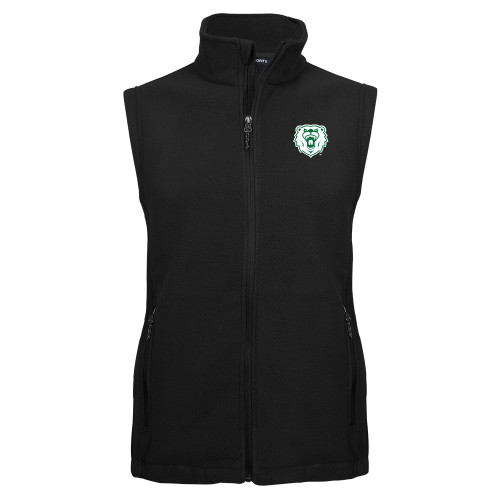  Black Fleece Full Zip Vest - Athletic Bear Head