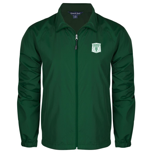  Dark Green Full Zip Wind Jacket - Primary Athletic Mark