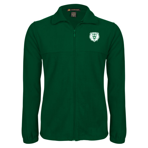  Dark Green Fleece Full Zip Jacket - Athletic Bear Head