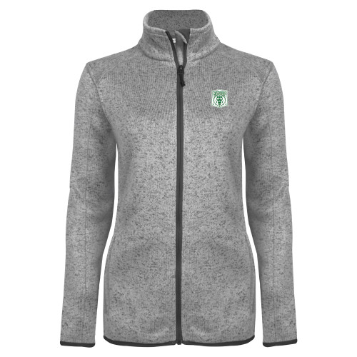 Womens Grey Heather Fleece Jacket - Primary Athletic Mark