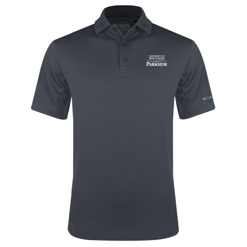  Columbia Charcoal Omni Wick Drive Polo - Parkside Wordmark Vertical