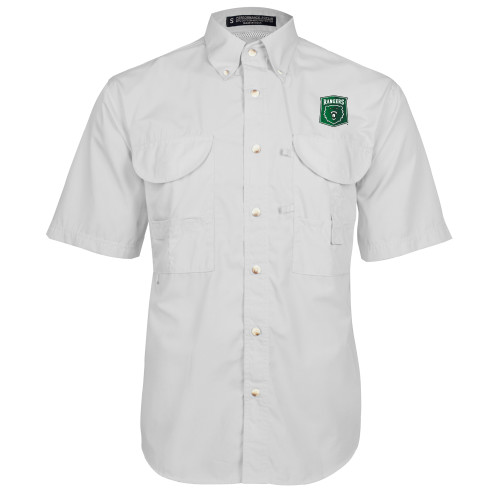  White Fishing Shirt Performance Short Sleeve - Primary Athletic Mark